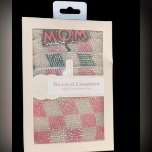 Beaded Coasters and Corkscrew Says Mom on corkscrew New